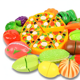6/10/13/24PCS Cutting Fruits & Vegetables Play Set — Pretend Play Food Toy for Kids